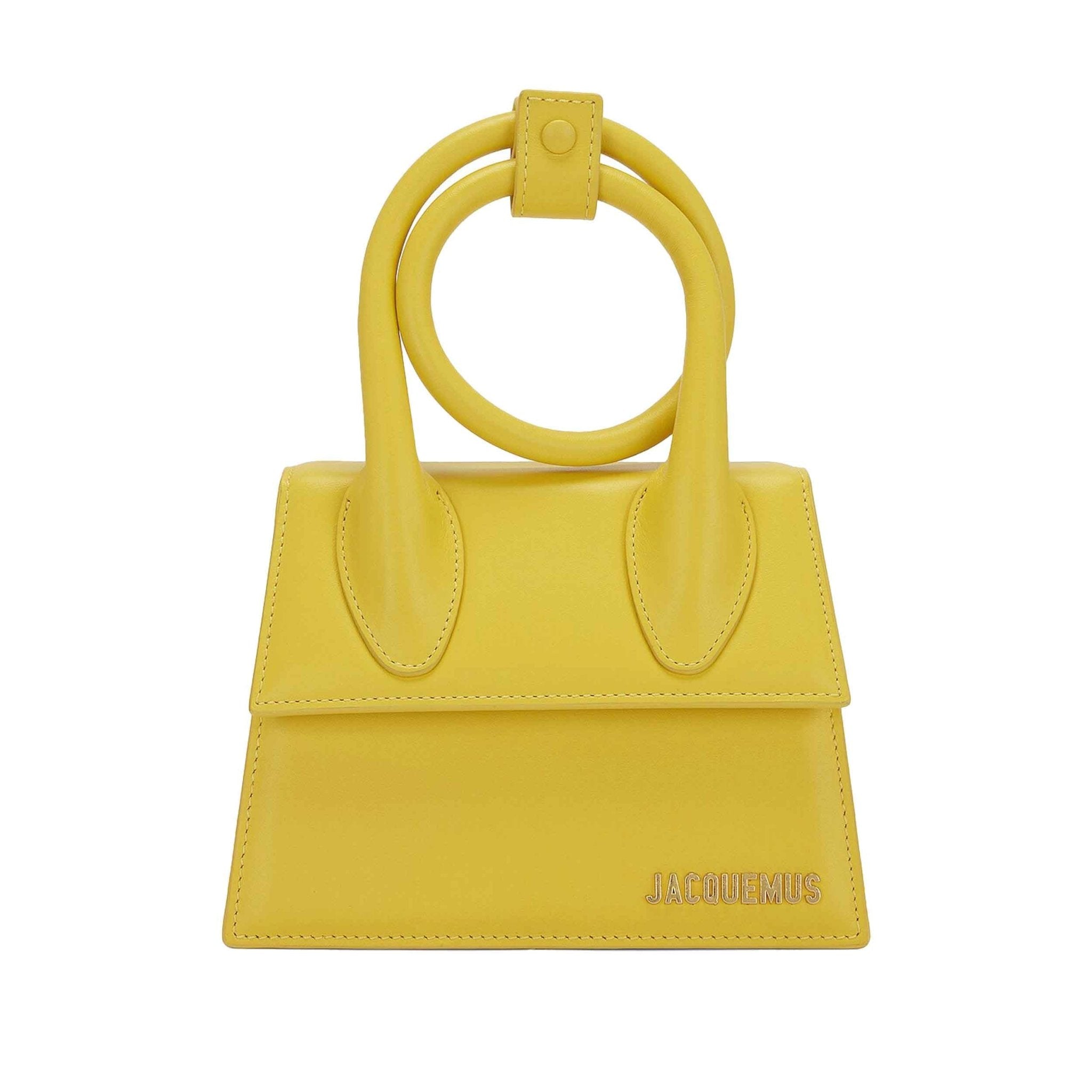 Jacquemus Le Chiquito Noeud in YellowHandbagsJacquemusDPUS Designer Outlet3700943004253Jacquemus Le Chiquito Noeud in Yellow