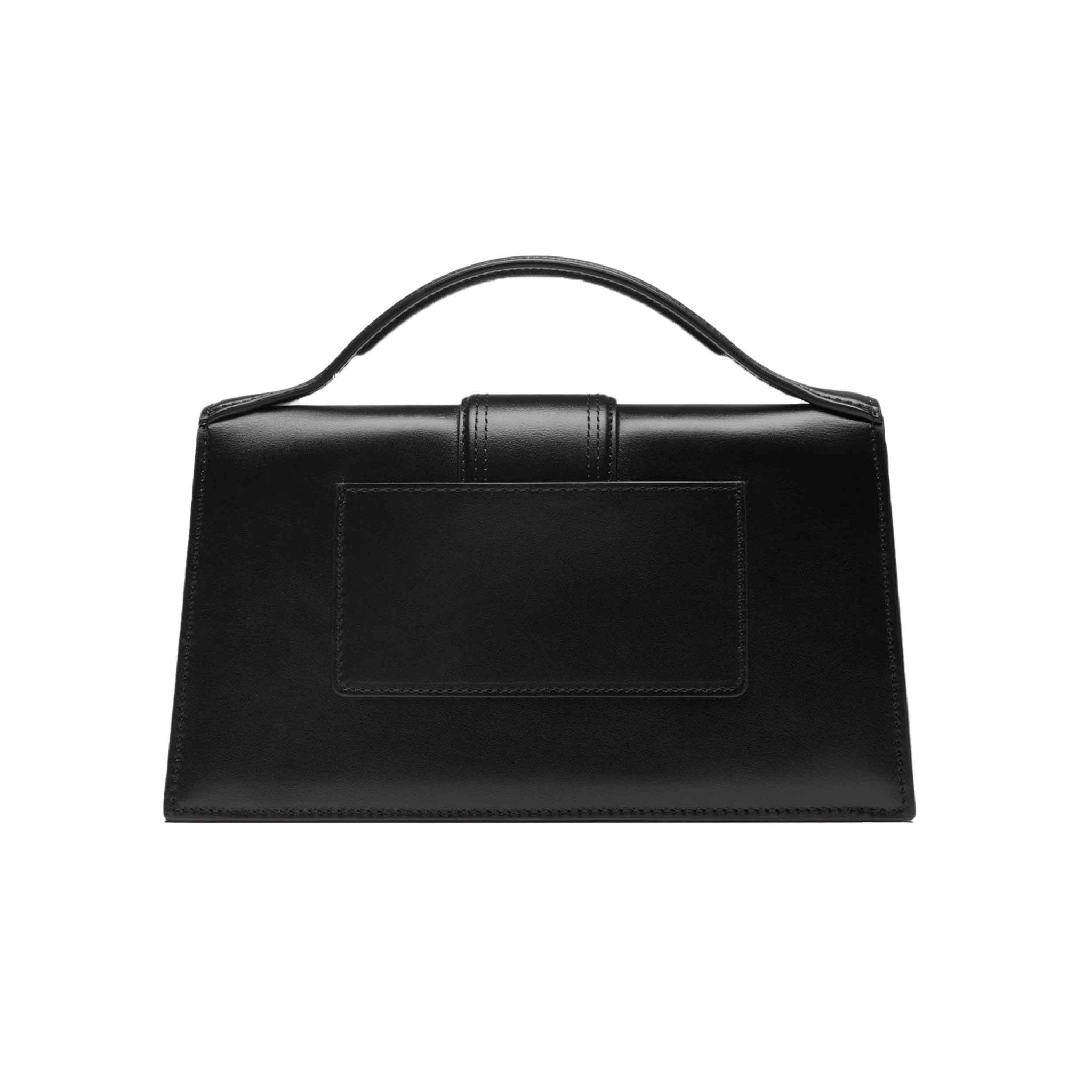 Jacquemus Le Grand Bambino in Black Leather Silver Hardware Jacquemus Le Grand Bambino in Black Leather Silver Hardware