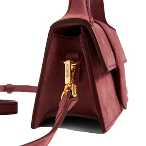 Jacquemus Le Grand Bambino in Burgundy NubuckHandbagsJacquemusDPUSJacquemus Le Grand Bambino in Burgundy Nubuck