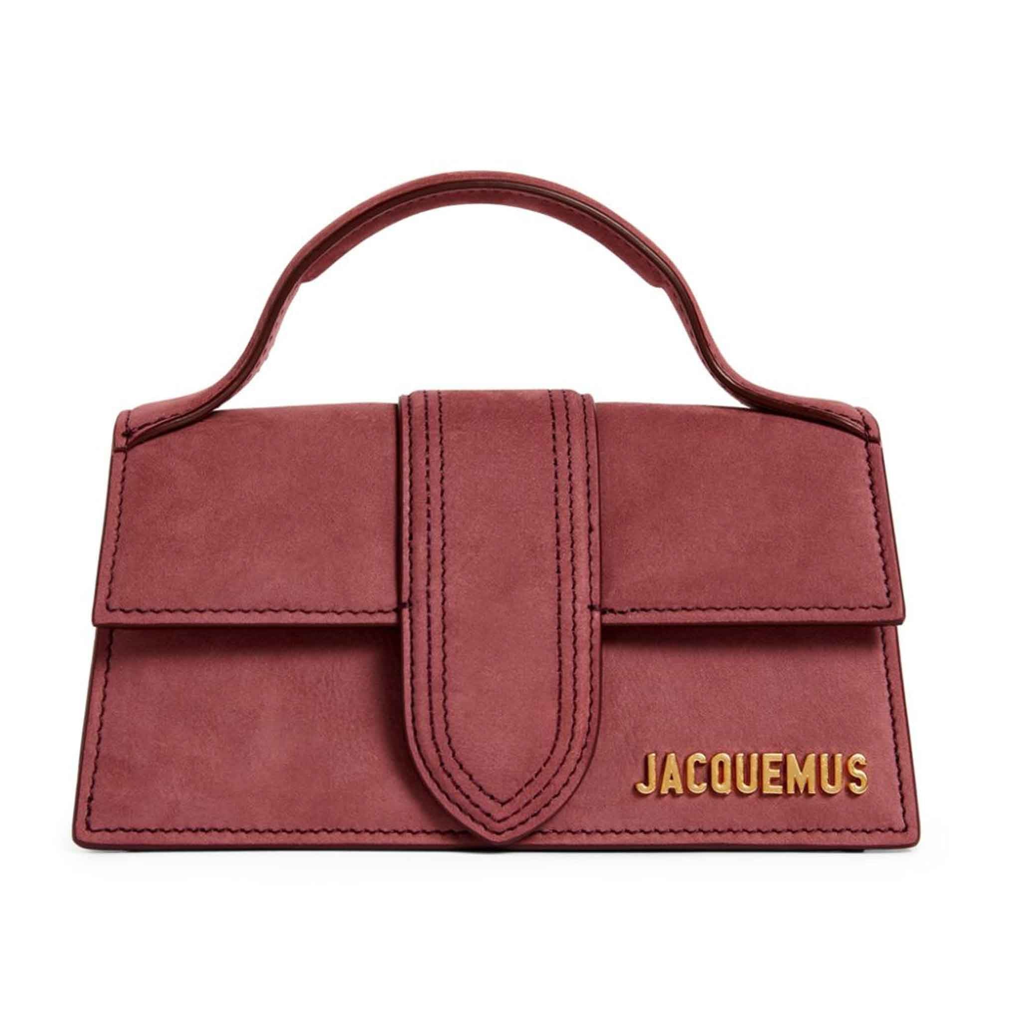 Jacquemus Le Grand Bambino in Burgundy NubuckHandbagsJacquemusDPUSJacquemus Le Grand Bambino in Burgundy Nubuck