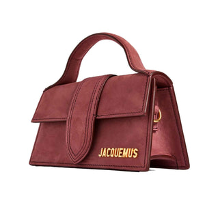 Jacquemus Le Grand Bambino in Burgundy NubuckHandbagsJacquemusDPUSJacquemus Le Grand Bambino in Burgundy Nubuck