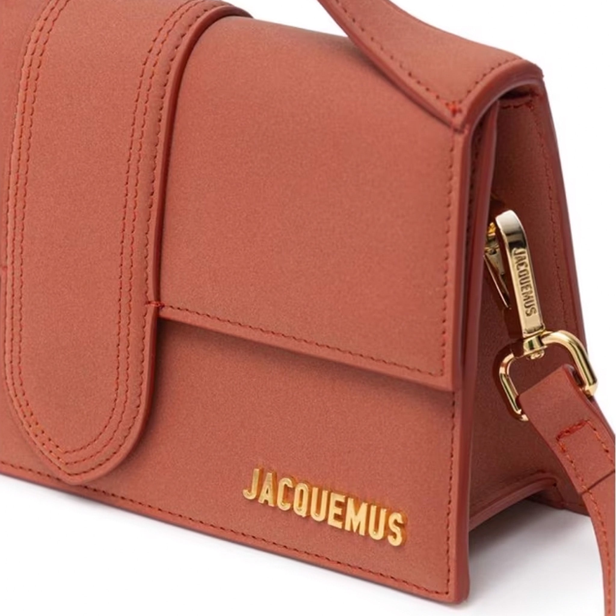 Jacquemus Le Grand Bambino in Burnt Orange Suede