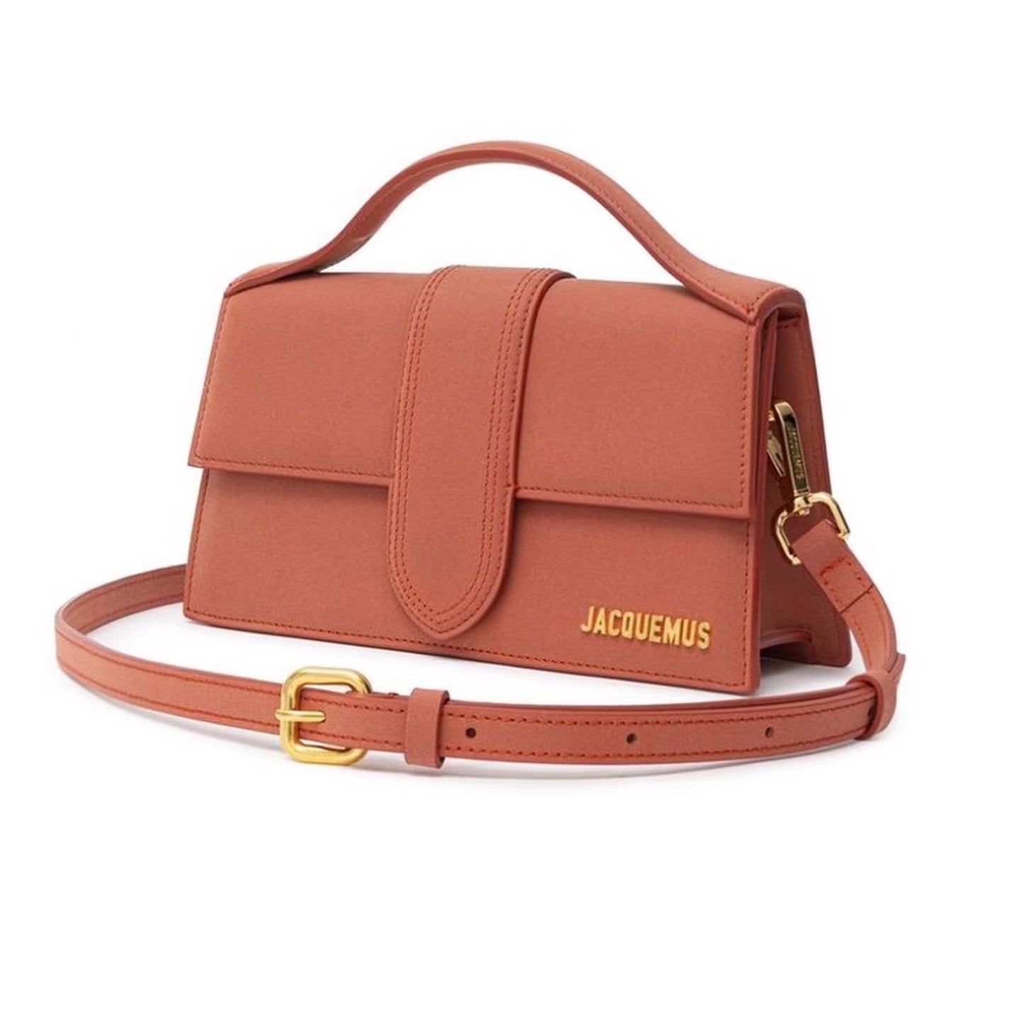 Jacquemus Le Grand Bambino in Burnt Orange Suede
