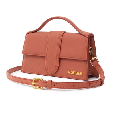 Jacquemus Le Grand Bambino in Burnt Orange Suede