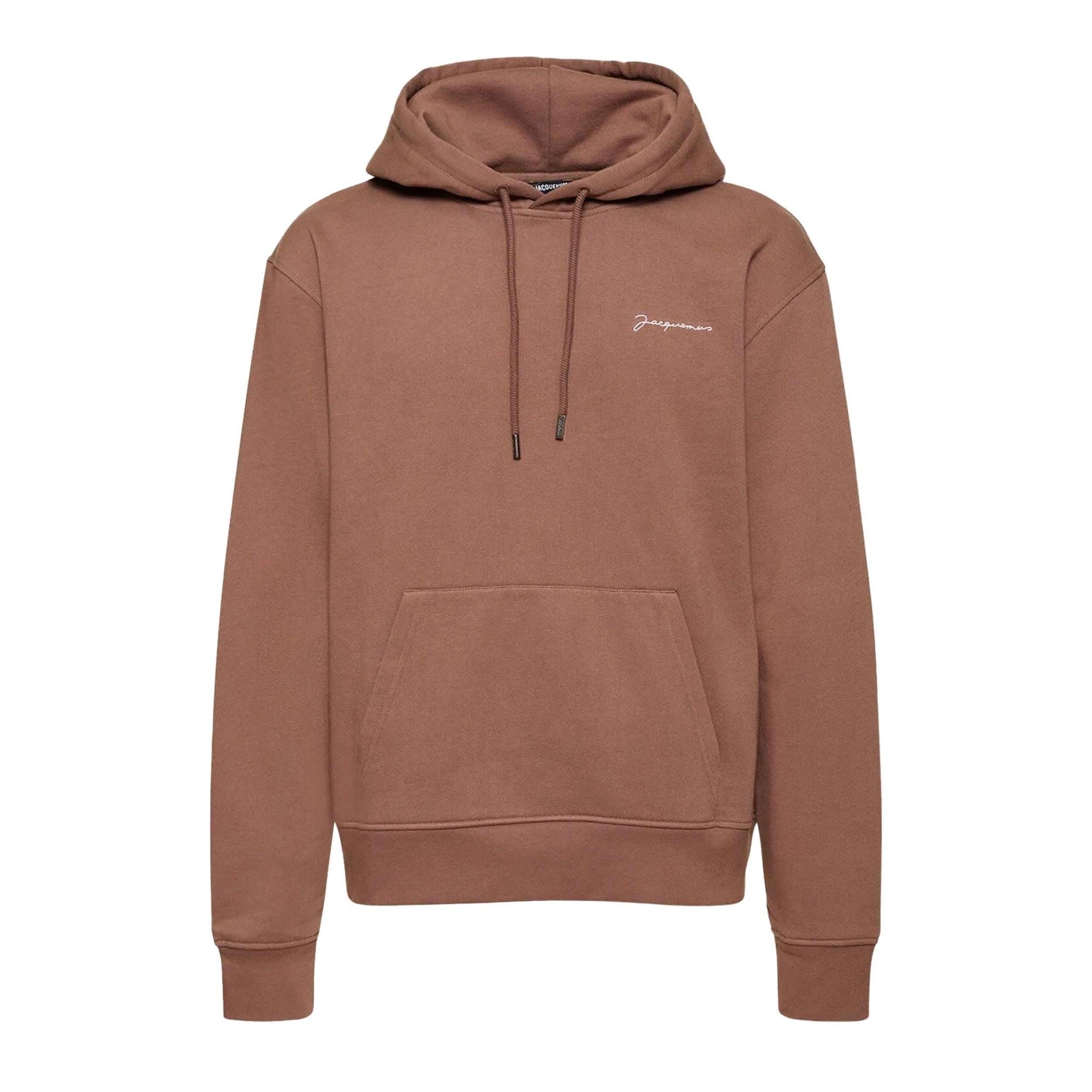 Jacquemus Le Sweatshirt Brode Hoodie in BrownHoodiesJacquemusDPUS Designer OutletSJacquemus Le Sweatshirt Brode Hoodie in Brown