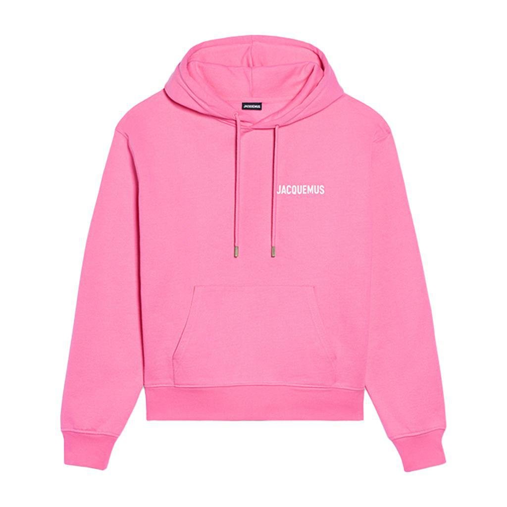 Jacquemus Le Sweatshirt Logo Hoodie in PinkHoodies & Zip - UpsJacquemusDPUS Designer Outlet3700943193346SJacquemus Le Sweatshirt Logo Hoodie in Pink
