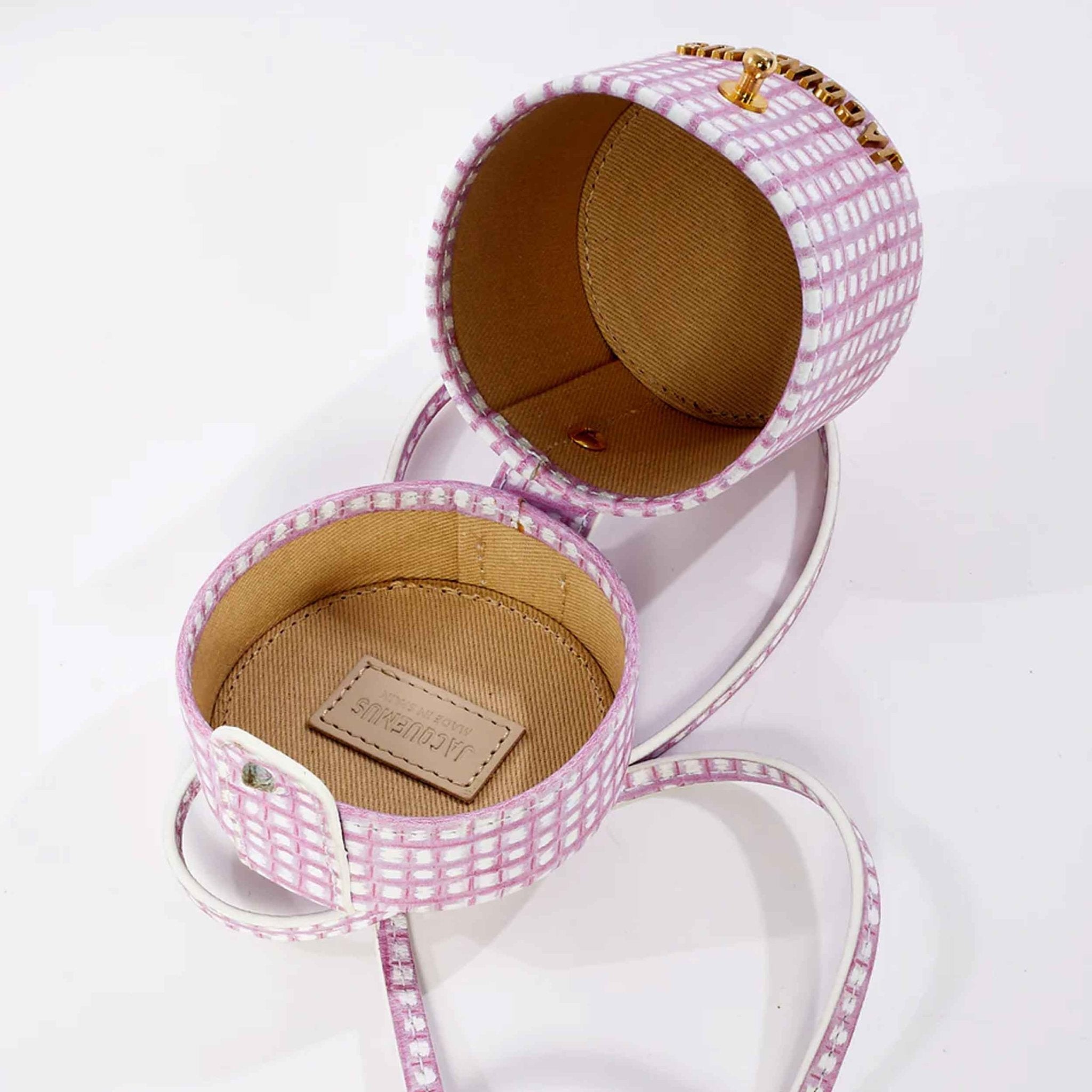 Jacquemus Le Vanity Bag in Pink CheckedHandbagsJacquemusDPUS Designer Outlet3700943684295Jacquemus Le Vanity Bag in Pink Checked