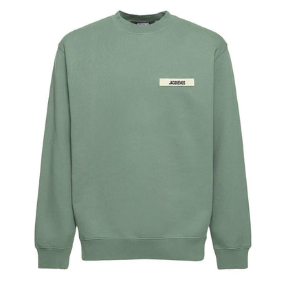 Jacquemus The Gros Grain Logo Crewneck Sweatshirt in Green