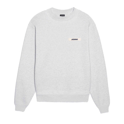 Jacquemus The Gros Grain Logo Crewneck Sweatshirt in Grey