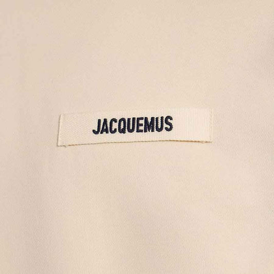 Jacquemus The Gros Grain Logo Hoodie in Beige