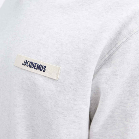Jacquemus The Gros Grain Logo Hoodie in Grey