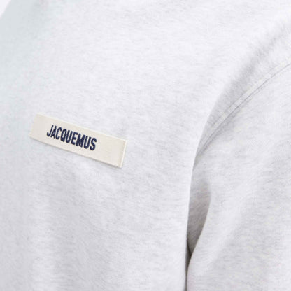 Jacquemus The Gros Grain Logo Hoodie in Grey