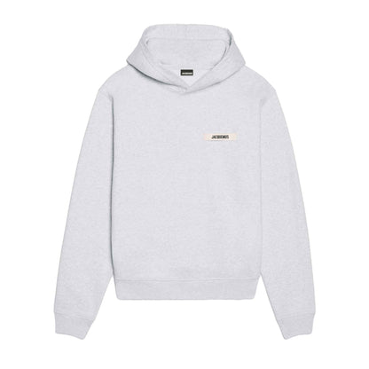 Jacquemus The Gros Grain Logo Hoodie in Grey