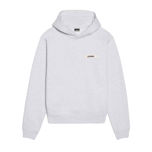Jacquemus The Gros Grain Logo Hoodie in Grey