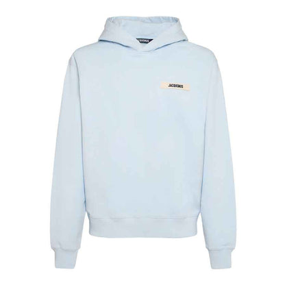 Jacquemus The Gros Grain Logo Hoodie in Light Blue