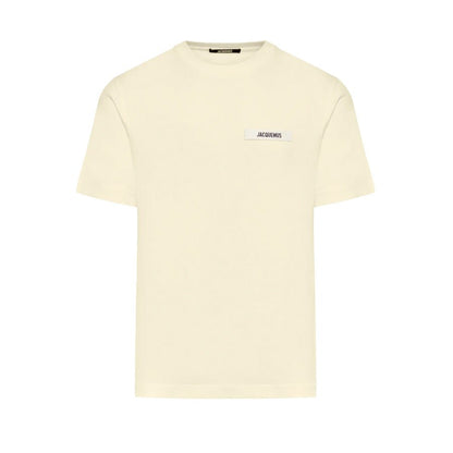 Jacquemus The Gros Grain Logo T-Shirt in Beige