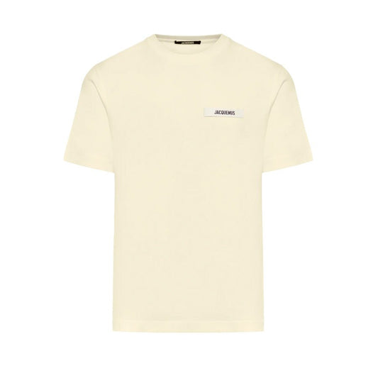 Jacquemus The Gros Grain Logo T-Shirt in Beige