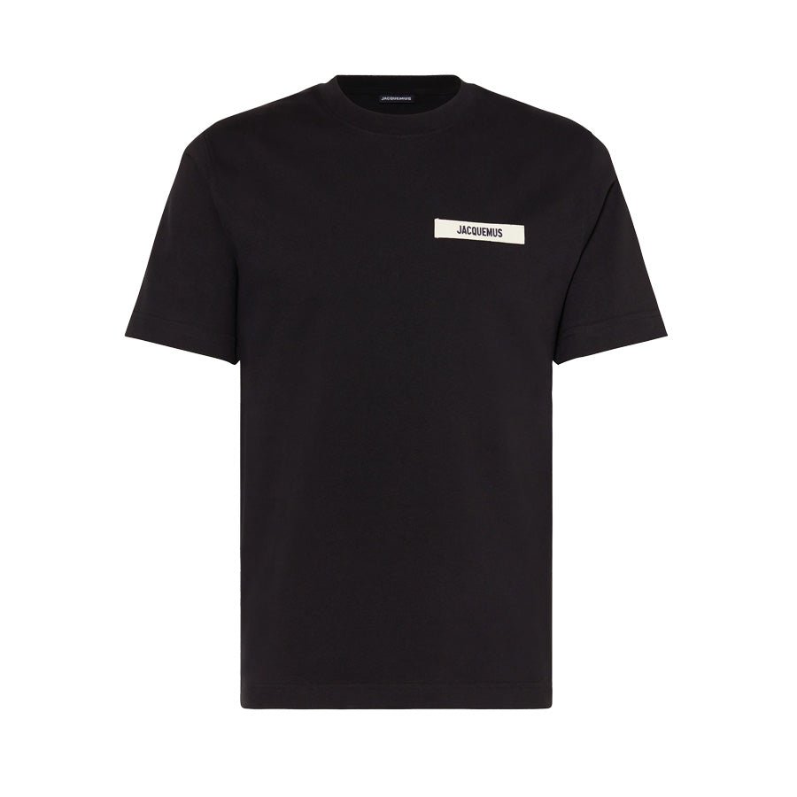 Jacquemus The Gros Grain Logo T-Shirt in Black