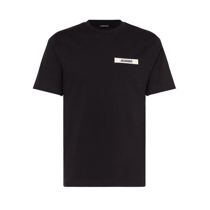 Jacquemus The Gros Grain Logo T-Shirt in Black