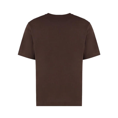 Jacquemus The Gros Grain Logo T-Shirt in BrownT-ShirtsJacquemusDPUS Designer Outlet3700943763020XSJacquemus The Gros Grain Logo T-Shirt in Brown