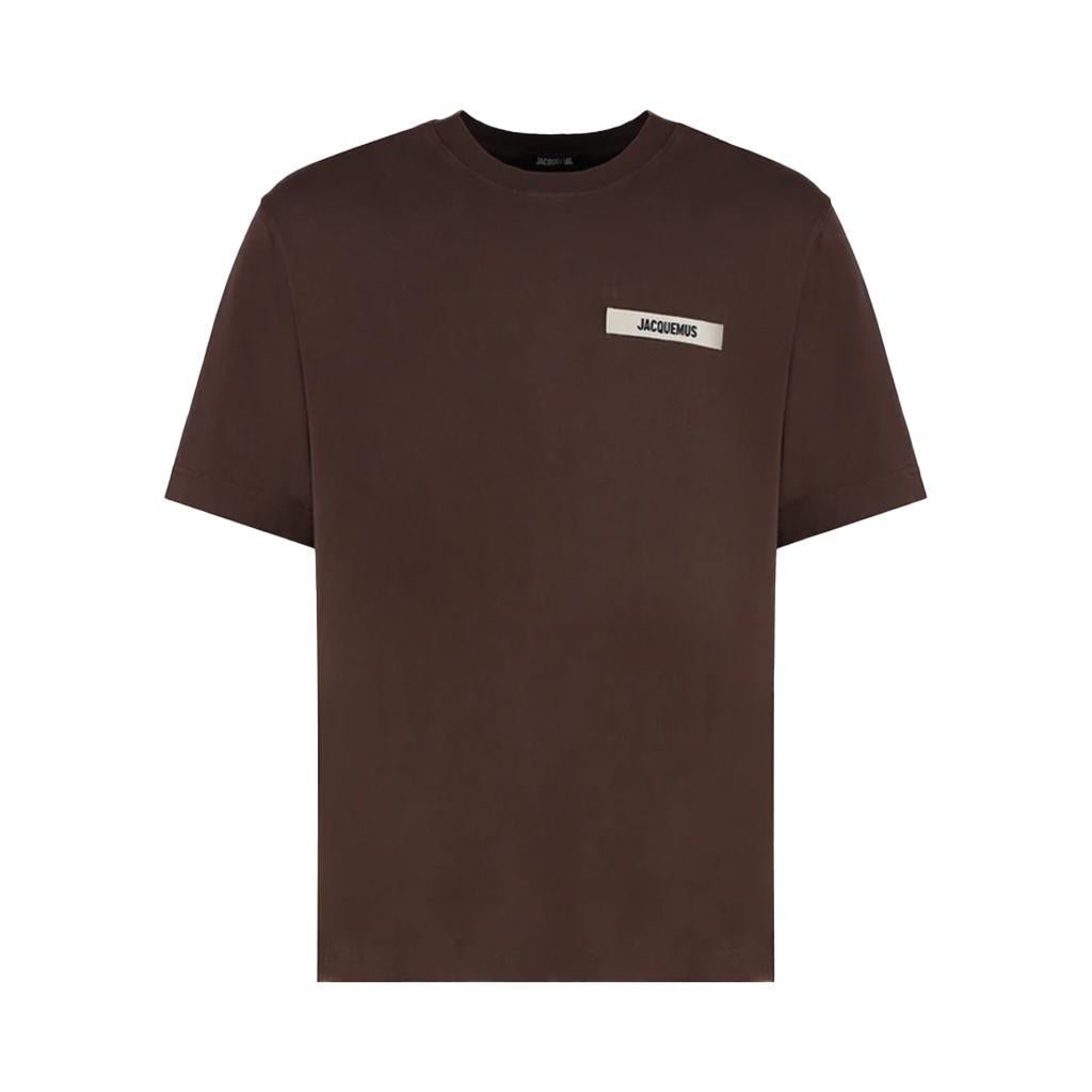 Jacquemus The Gros Grain Logo T-Shirt in BrownT-ShirtsJacquemusDPUS Designer Outlet3700943763020XSJacquemus The Gros Grain Logo T-Shirt in Brown