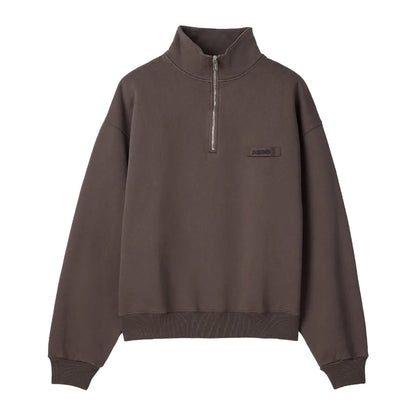 [Jacquemus] The Gros Grain Zipped Roll-Neck SweatshirtSweatshirtsJacquemusDPUS Designer OutletSSM00313AJ00174-850-SBrownS[Jacquemus] The Gros Grain Zipped Roll-Neck Sweatshirt