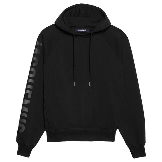 Jacquemus The Typo Hoodie In Black