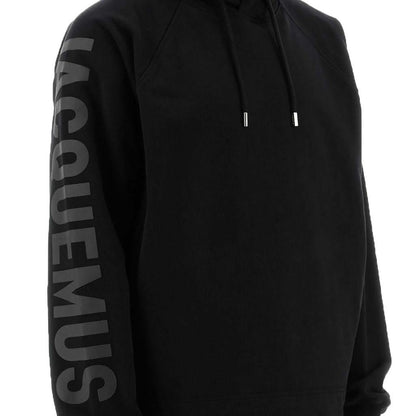 Jacquemus The Typo Hoodie In Black
