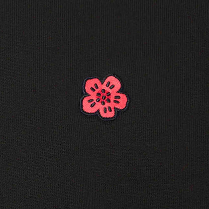 Kenzo Boke Flower Embroidered Oversized Hoodie in Black