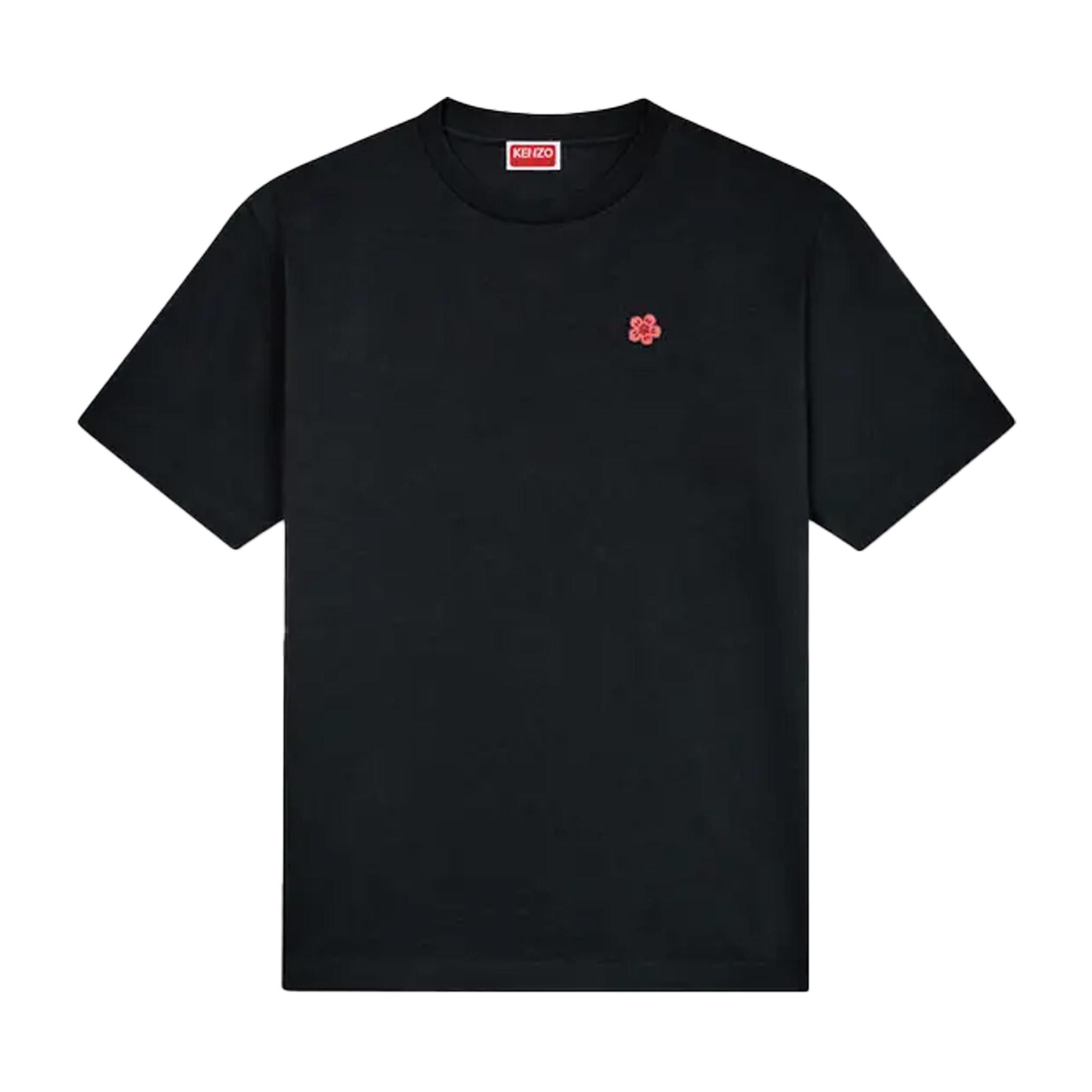 Kenzo Boke Flower Embroidered T-Shirt in Black