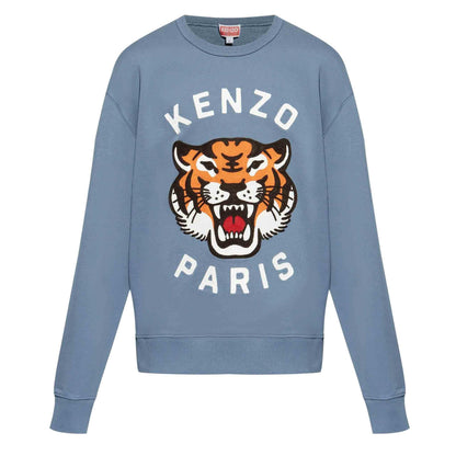 Kenzo Lucky Tiger Embroidered Sweatshirt in Blue