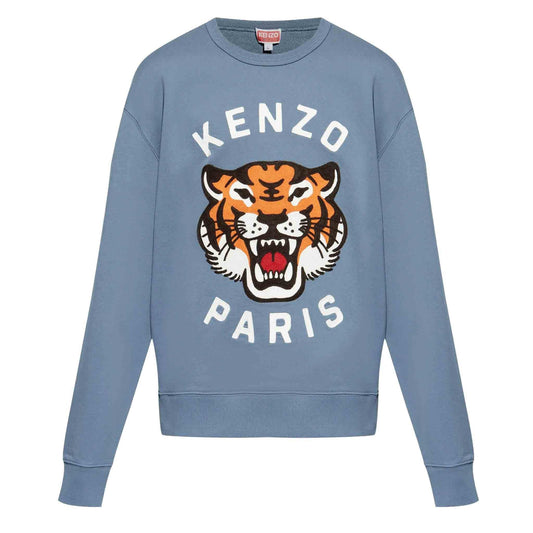 Kenzo Lucky Tiger Embroidered Sweatshirt in Blue