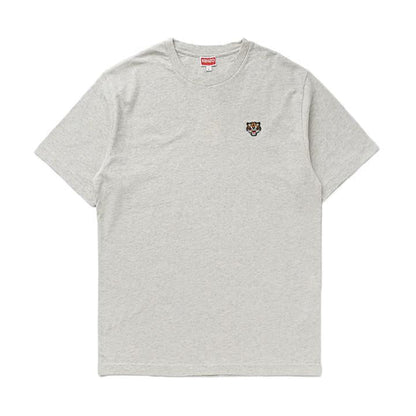 Kenzo Lucky Tiger Embroidered T-Shirt in Light Grey MelangeT-ShirtsKenzoDPUS Designer OutletSKenzo Lucky Tiger Embroidered T-Shirt in Light Grey Melange