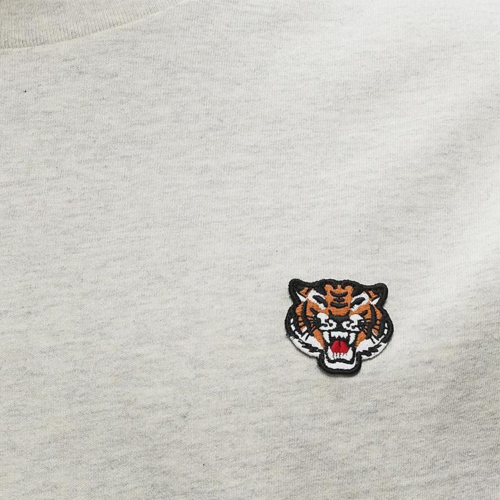 Kenzo Lucky Tiger Embroidered T-Shirt in Light Grey MelangeT-ShirtsKenzoDPUS Designer OutletSKenzo Lucky Tiger Embroidered T-Shirt in Light Grey Melange