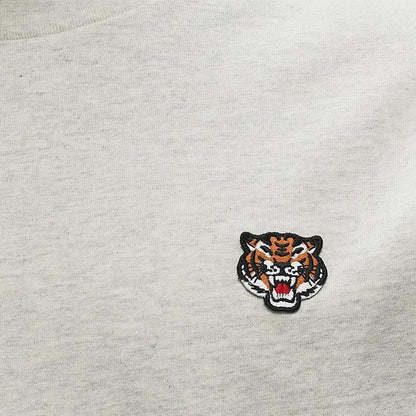 Kenzo Lucky Tiger Embroidered T-Shirt in Light Grey MelangeT-ShirtsKenzoDPUS Designer OutletSKenzo Lucky Tiger Embroidered T-Shirt in Light Grey Melange