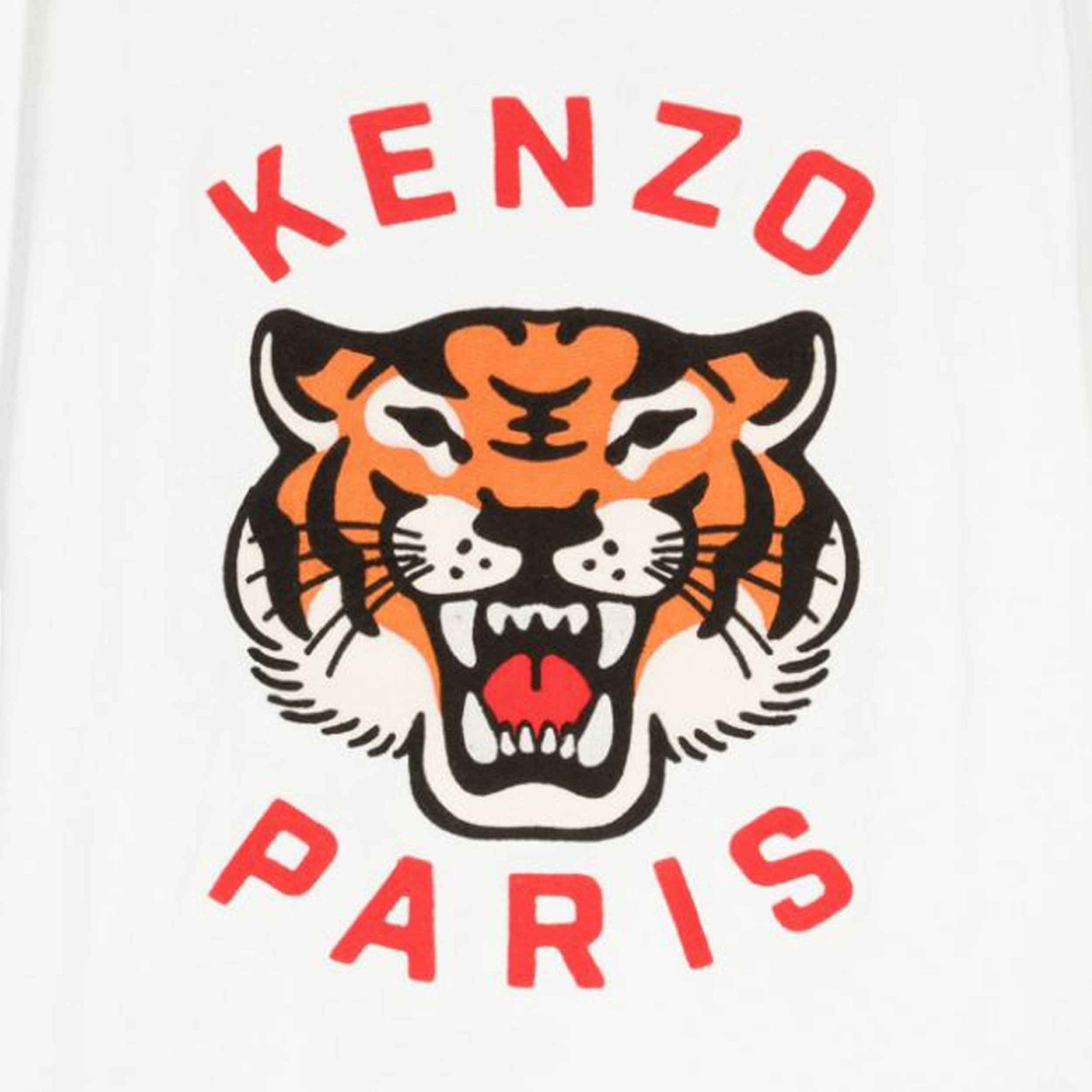 Kenzo Lucky Tiger Oversize Unisex T-Shirt in WhiteT-ShirtsKenzoDPUS Designer Outlet3612230746688SKenzo Lucky Tiger Oversize Unisex T-Shirt in White