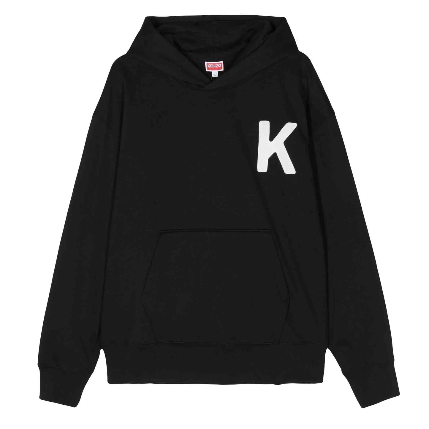 Kenzo Lucky Tiger Oversized Embroidered Hoodie in Black