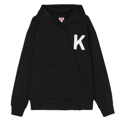 Kenzo Lucky Tiger Oversized Embroidered Hoodie in Black