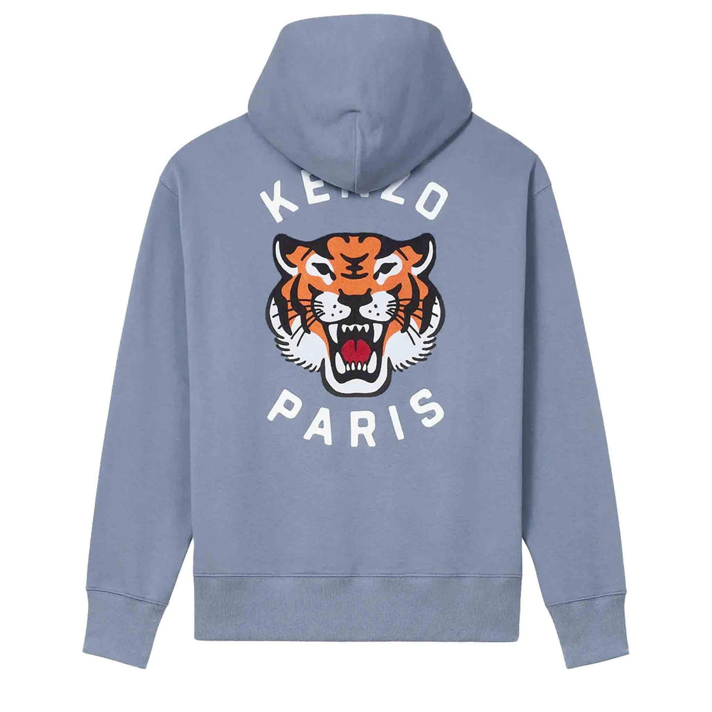 Kenzo Lucky Tiger Oversized Embroidered Hoodie in Blue