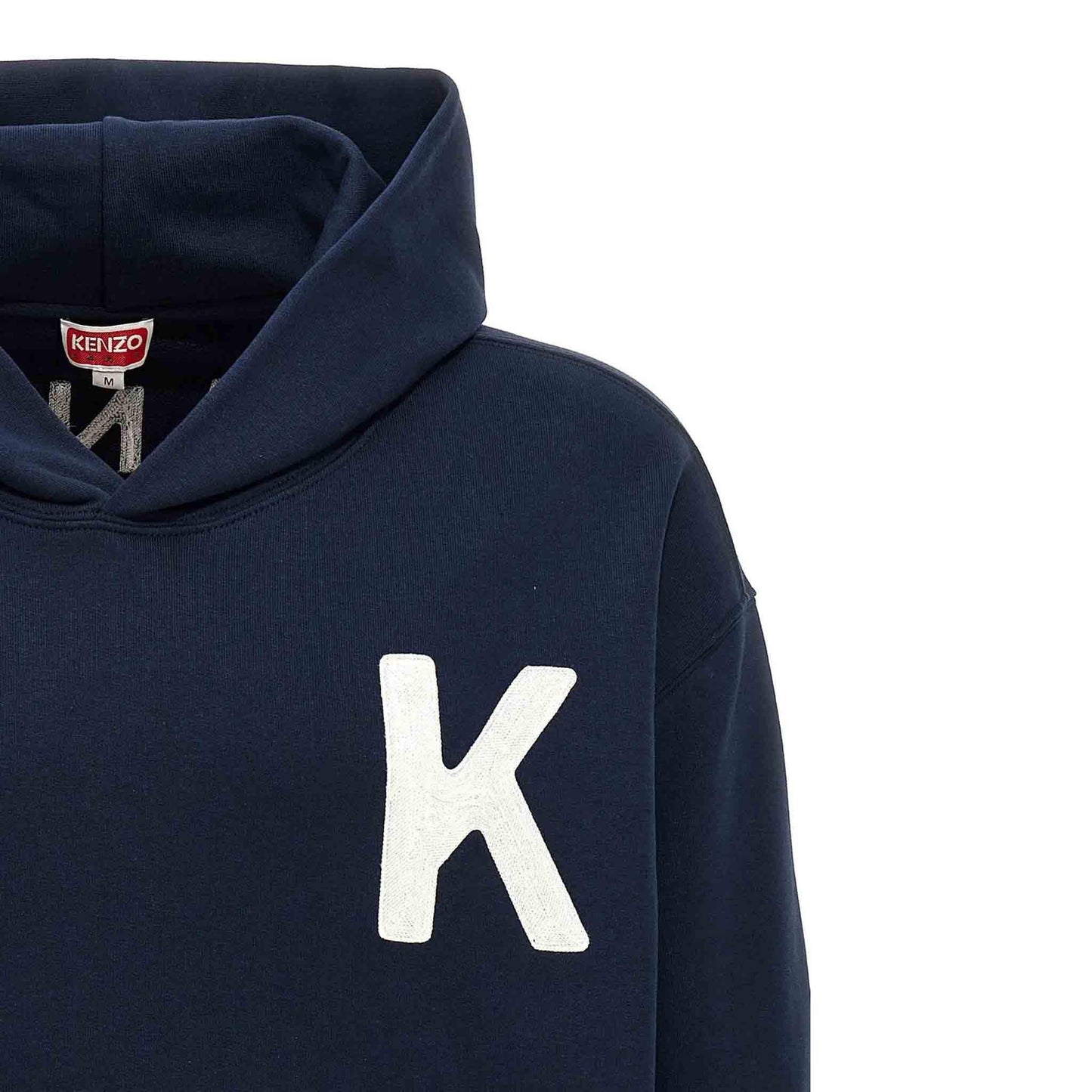 Kenzo Lucky Tiger Oversized Embroidered Hoodie in Navy