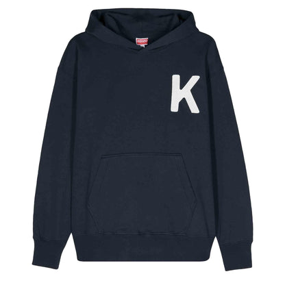 Kenzo Lucky Tiger Oversized Embroidered Hoodie in Navy