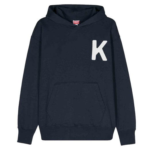 Kenzo Lucky Tiger Oversized Embroidered Hoodie in Navy