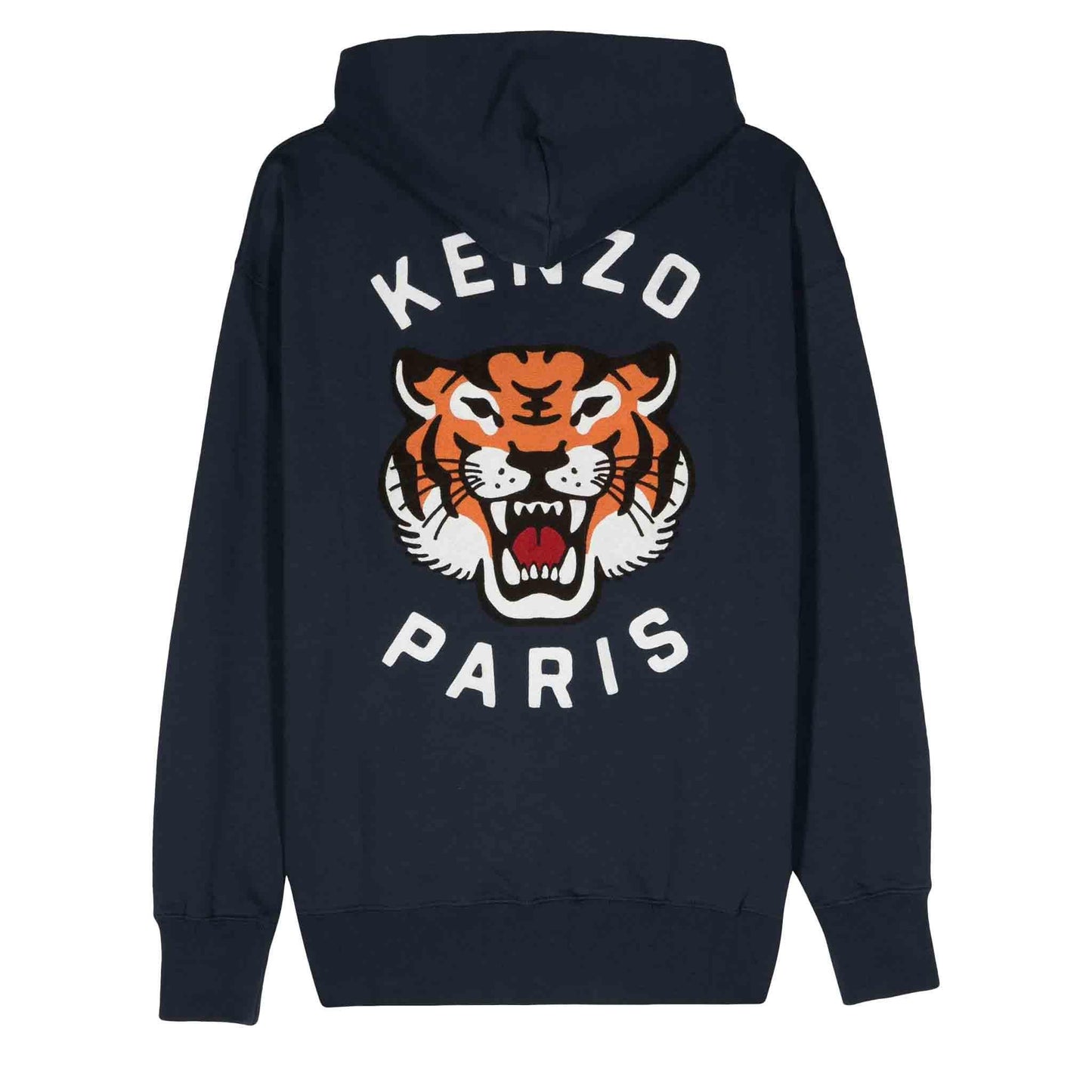Kenzo Lucky Tiger Oversized Embroidered Hoodie in Navy