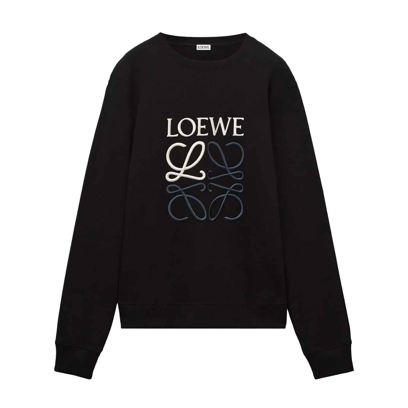 Loewe Anagram Crewneck Sweatshirt in BlackSweatshirtsLoeweDPUS Designer Outlet0010609114SLoewe Anagram Crewneck Sweatshirt in Black