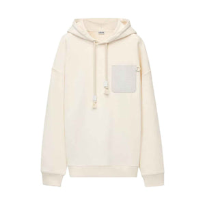 Loewe Anagram Patch Pocket Oversized Hoodie in White AshHoodiesLoeweDPUS Designer Outlet0010823037SLoewe Anagram Patch Pocket Oversized Hoodie in White Ash