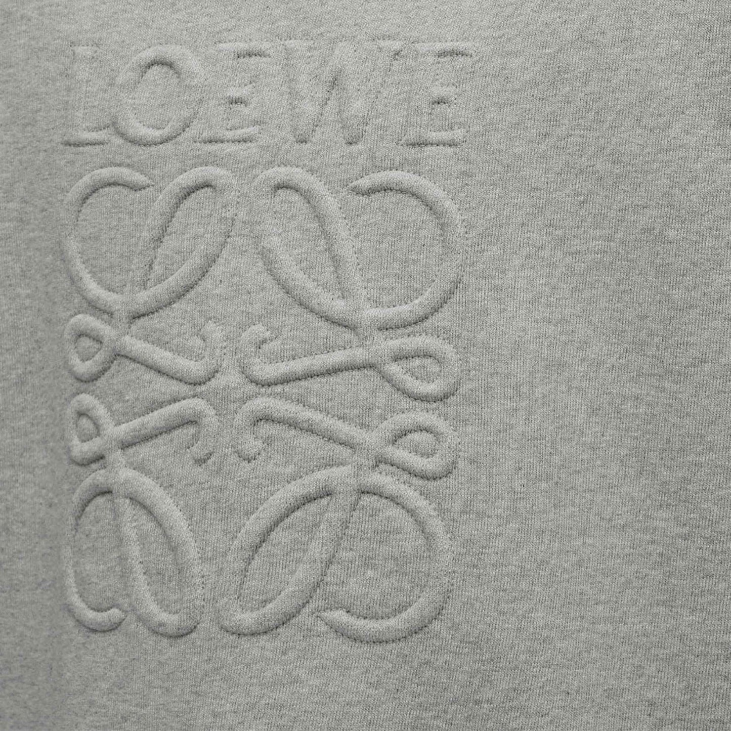 Loewe Anagram Tonal Logo Relaxed Fit Crewneck Sweatshirt in Grey Melange