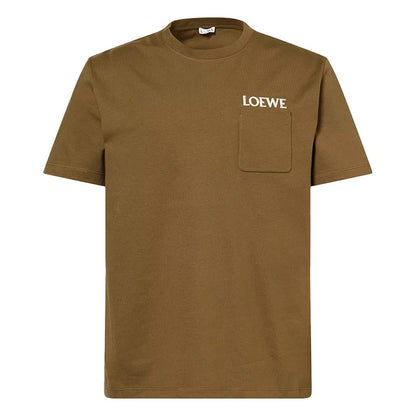 [Loewe] Cotton Pocket Logo Relaxed Fit T-ShirtT-ShirtsLoeweDPUS Designer Outlet0011401999Khaki GreenS[Loewe] Cotton Pocket Logo Relaxed Fit T-Shirt