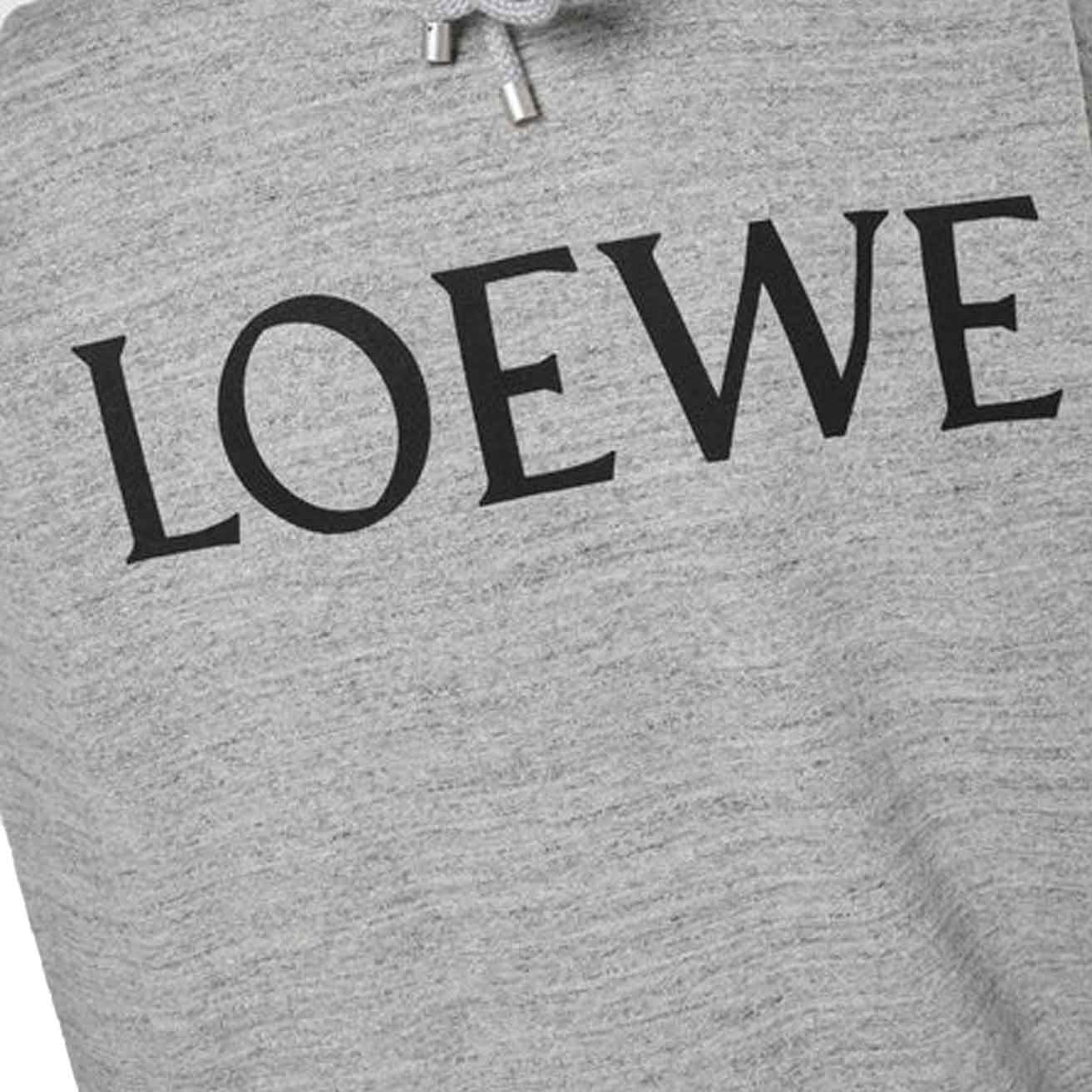 Loewe Oversize Logo Hoodie in Grey MelangeHoodiesLoeweDPUS Designer Outlet0011000360SLoewe Oversize Logo Hoodie in Grey Melange