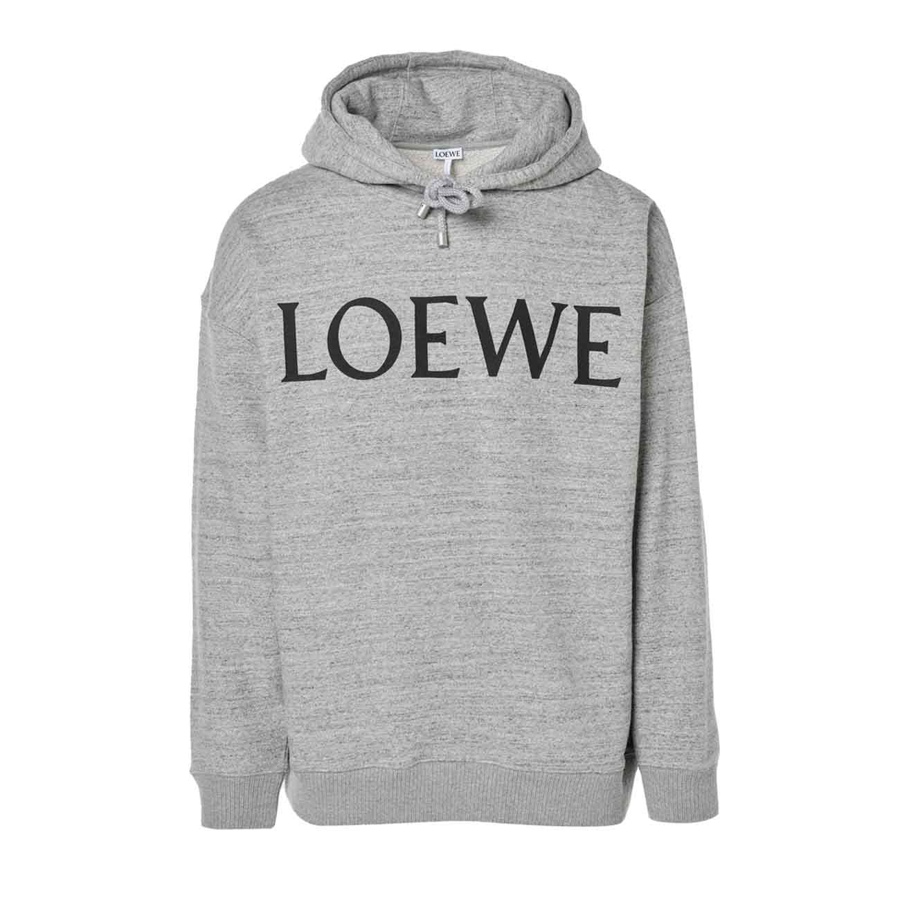 Loewe Oversize Logo Hoodie in Grey MelangeHoodiesLoeweDPUS Designer Outlet0011000360SLoewe Oversize Logo Hoodie in Grey Melange