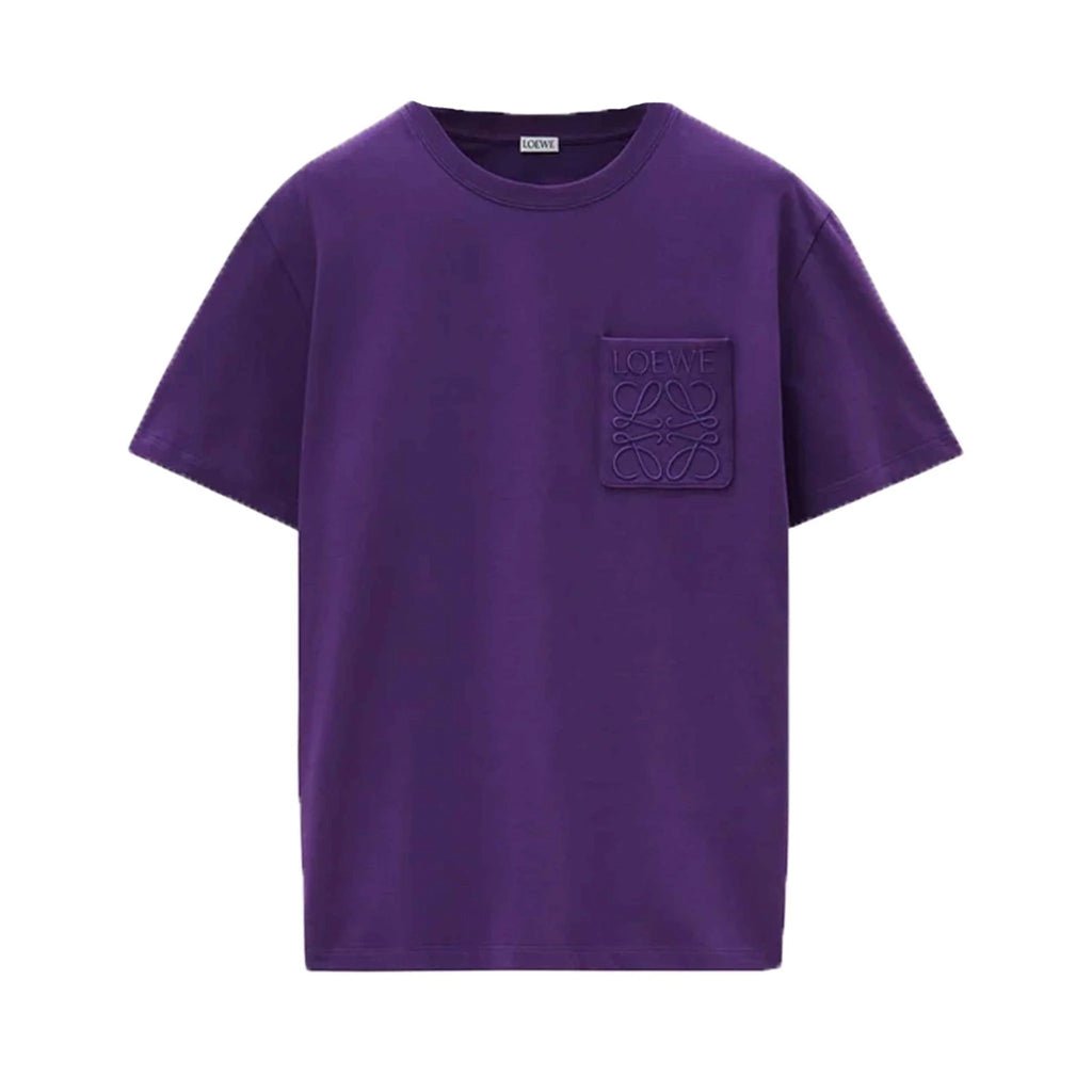 [Loewe] Pocket Tonal Logo Relaxed Fit T-ShirtT-ShirtsLoeweDPUS Designer Outlet0011107519CyclamenS[Loewe] Pocket Tonal Logo Relaxed Fit T-Shirt